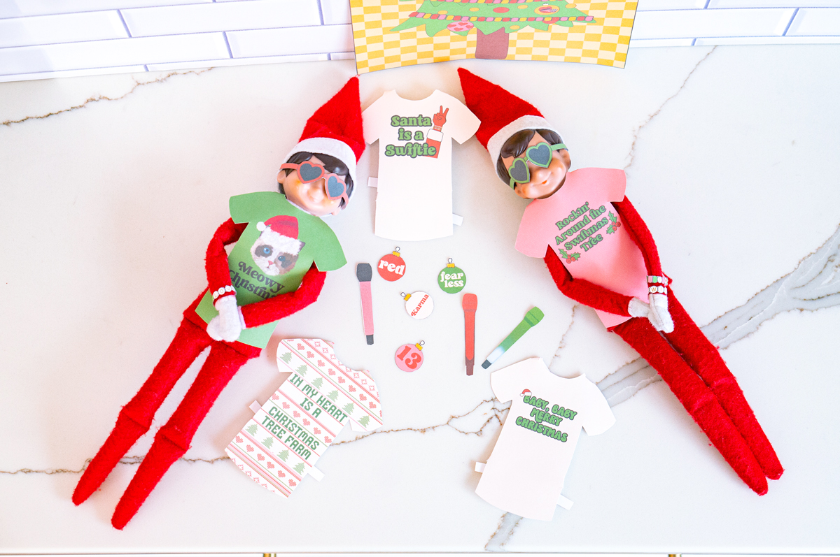 free taylor swift inspired elf on the shelf printables